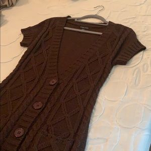 Brown sweater dress